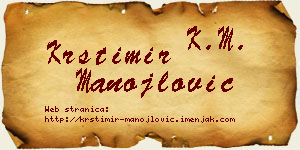 Krstimir Manojlović vizit kartica